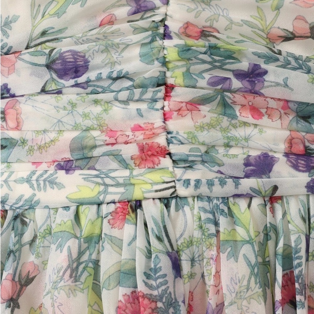 Petal & Pup Floral Floret Bow Strap Sweetheart Neck Maxi Dress - Picture 4 of 5